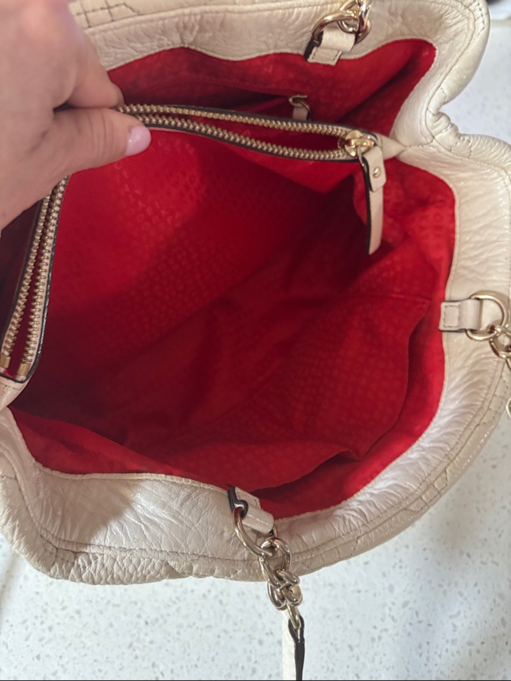 Kate Spade Astor Court ELENA Leather Shoulder Bag Tote Bone - Picture 10 of 12